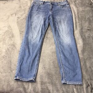 Old Navy Rockstar Super Skinny Built-in Warm High Rise Jeans Women Size 12 Blue